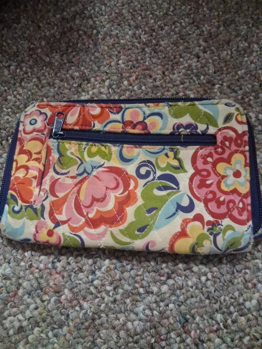 Vera Bradley quilted cotton zip-around wallet